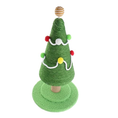 UPKOCH Katzenkratzsäule im Weihnachtsbaum Design aus Natürlichem Sisal Hoher Vertikaler Kratzbaum für Kätzchen Festliches Kratzspielzeug für Katzen von UPKOCH