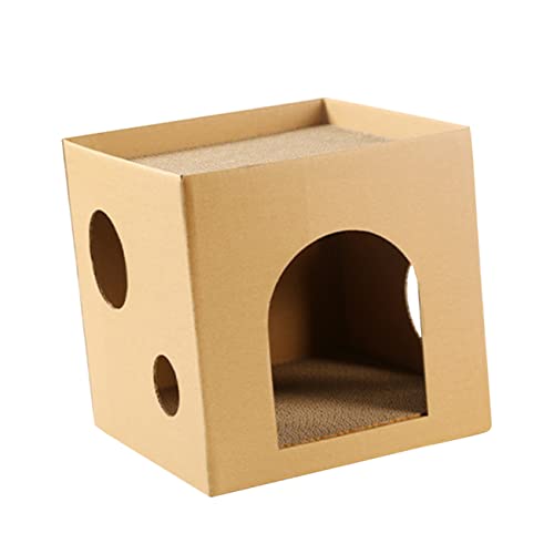 UPKOCH Katzenkratzspielzeug aus Wellpappe Halbgeschlossene Katzenhöhle für Kätzchen zur Krallenpflege und Möbel Schutz für Katzen und Kätzchen von UPKOCH