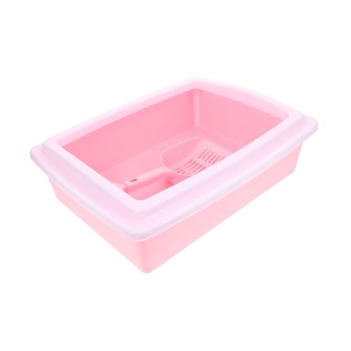 UPKOCH Katzenstreu Box mit Spritzschutz Halbgeschlossene Katzentoilette für Kleine und Mittelgroße Katzen Tragbar und Leicht zu Reinigen Langlebig und Zuverlässig für Innenräume von UPKOCH