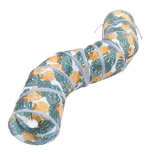 UPKOCH Katzentunnel für Indoor Katzen mit Spielball Polyester Katzen Spieltunnel Geräumig und Komfortabel Fördert Bewegung und Aktivität und Kätzchen von UPKOCH