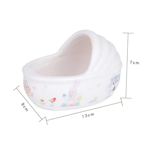 UPKOCH Keramik Hamsterbadewanne Badebecken mit Niedlichem Design Sicherer Reinigungstrog für Hamster Kreatives Sandbad Zubehör für Hamsterpflege und Haustierbäder zu Zufällige Farbe von UPKOCH
