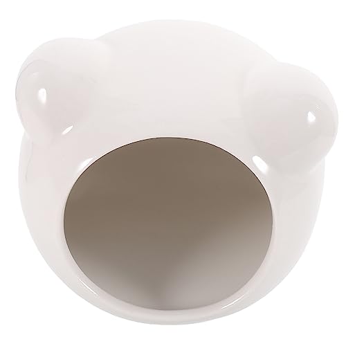 UPKOCH Keramisches Hamsterversteck Cartoon Design Kühlnest für Hamster und Kleintiere Durchmesser Sicheres und Dekoratives Schlafhaus für Nager und Igel von UPKOCH