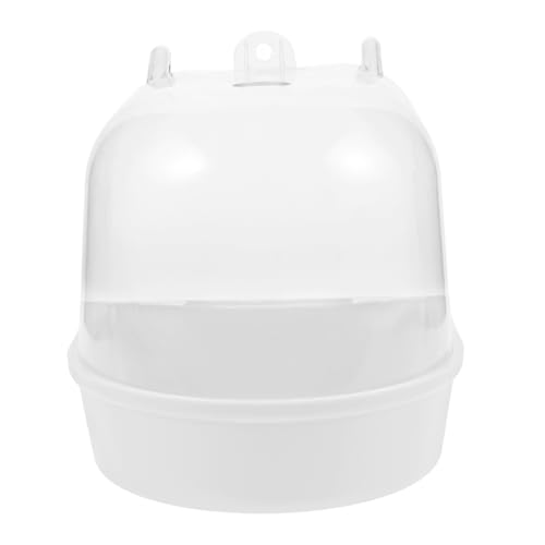 UPKOCH Klarer Vogelbad für Käfigvögel Transparente Badewanne für Papageien und Wellensittiche Platzsparendes Design für Innenräume Multifunktional als Futterstelle von UPKOCH