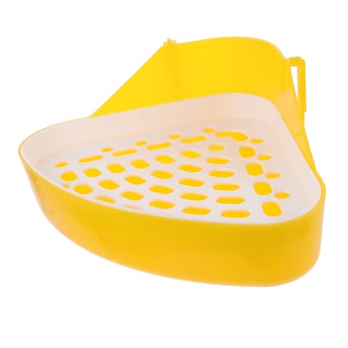 UPKOCH Kleine Ecktoilette aus Kunststoff für Kaninchen Meerschweinchen und Hamster Langlebig Auslaufsicher mit Abgerundeten Kanten für Sichere Töpfchentraining zu Hause von UPKOCH