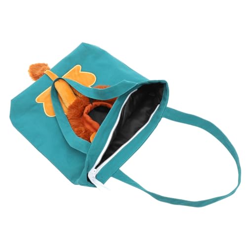 UPKOCH Kleine Haustier Tragetasche aus Canvas mit Löwenmuster Atmungsaktiv und Bequemer Schultergurt für Katzen und Kleine Hunde Beim Spaziergang Reisen und Outdoor aktivitäten von UPKOCH