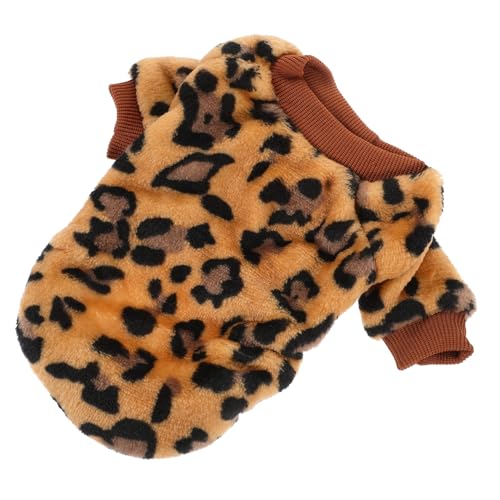 UPKOCH Kleiner Hundepullover aus Weichem Warmem Flanell mit Leopardmuster Bequemer Leicht Anzuziehender Pullover für Welpen und Kleine Hunde für Herbst und Winter UPKOCH Kleiner Hundepullover aus Weichem Warmem Flanell mit Leopardmuster Bequemer Leicht Anzuziehender Pullover für Welpen und Kleine Hunde für Herbst und Winter von UPKOCH