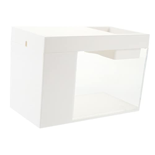 UPKOCH Kleines Desktop Aquarium aus Multifunktionaler Betta Fischbehälter für Selbstzirkulierendes Ökosystem für Mini Terrarien Kreative Dekoration von UPKOCH