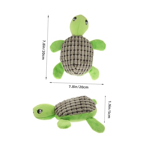 UPKOCH Kleines Plüsch Hundespielzeug Schildkrötenform Interaktives Quietsch Kauspielzeug für Welpen zur Beschäftigung und Zahnpflege Langlebig und Robust gegen Kauen von UPKOCH