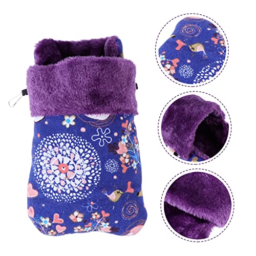 UPKOCH Kleintier Schlafsack aus Baumwolle mit Süßem REH Muster Warmes Schlafnest für Hamster Zwerghasen Eichhörnchen und Kleintiere für Winter Blau von UPKOCH