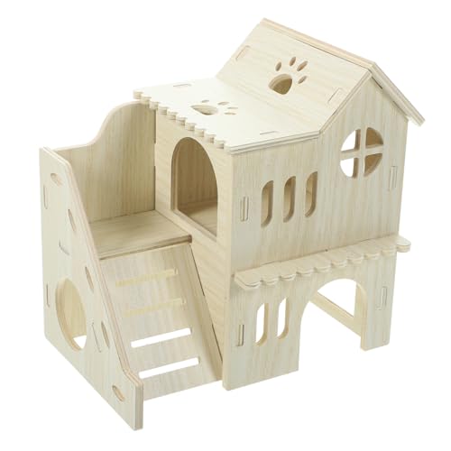 UPKOCH Kleintierversteck aus Natürlichem Holz mit Rampe Mehrkammeriges Hamsterhaus Geräumiges Nagerhaus für Meerschweinchen Eichhörnchen und Kleine Haustiere Gemütliches Rückzugsnest UPKOCH Kleintierversteck aus Natürlichem Holz mit Rampe Mehrkammeriges Hamsterhaus Geräumiges Nagerhaus für Meerschweinchen Eichhörnchen und Kleine Haustiere Gemütliches Rückzugsnest von UPKOCH