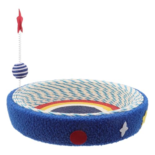 UPKOCH Kratzbett Für Hauskatzen – Kratzkissen Und Schüssel – Sisal-loungebett Für Kätzchen – Niedliches Katzen-couchnest in Sternform Für Kleine Haustiere von UPKOCH
