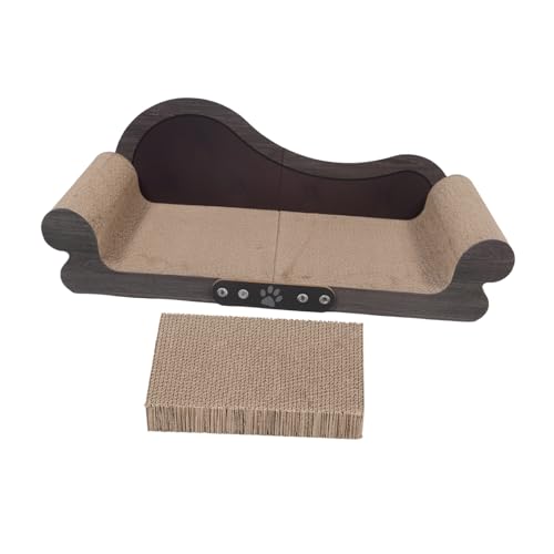 UPKOCH Kratzsofa aus Wellpappe für Katzen Langlebiges Verschleißfestes Kratzbrett Gesundheitsförderndes Krallenpflege Sofaähnliches Design für Katzenfreundliches Wohnen von UPKOCH