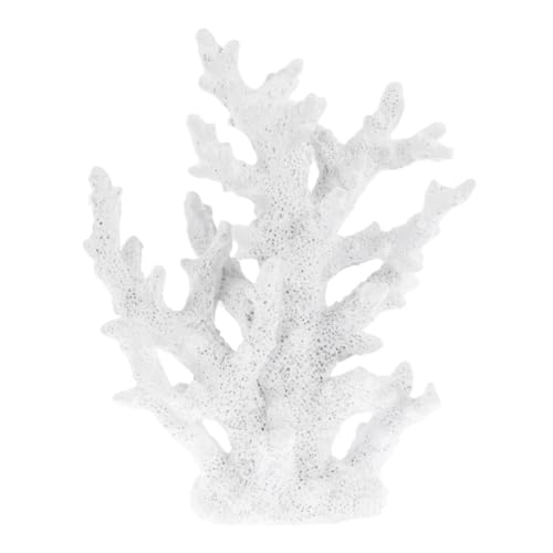 UPKOCH Künstliches Aquarium Deko Korallenornament aus Resin Weiß Naturnahe Aquarium Deko Pflegeleichte Fischbecken Dekoration für Süßwasser Langlebiges Fisch Tank Zubehör von UPKOCH