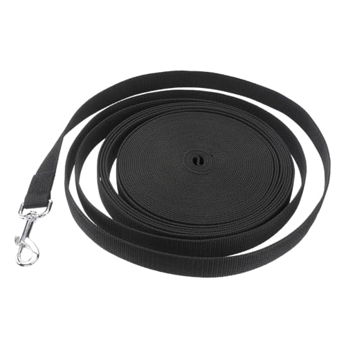 UPKOCH Lange Hundeleine für Welpentraining Robuste Pet Training Leash mit Verchromtem Verbinder Langlebig und Reißfest Komfortabler Griff mit Schnellverschluss Schwarz von UPKOCH
