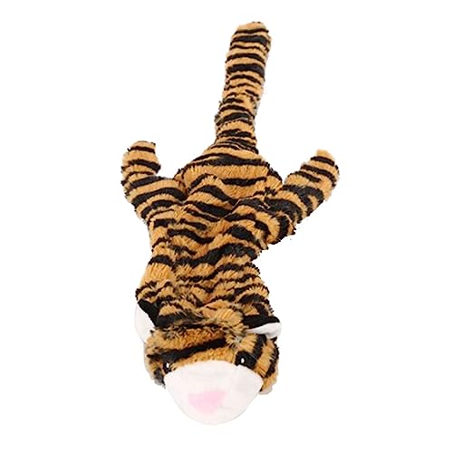 UPKOCH Langlebiges Kauspielzeug Hundetier Tigerform mit Quietschfunktion Robustes Plüschspielzeug für Haustiere Geräuschaktiv Spielerisch gegen Langeweile und Zerstörerisches Verhalten von UPKOCH