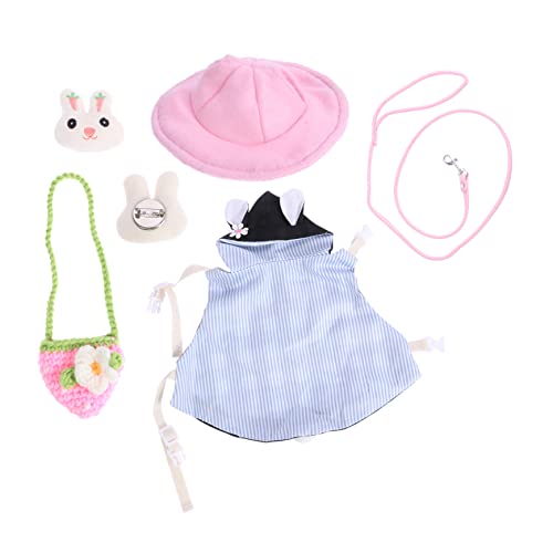 UPKOCH Kaninchenwestengeschirr Mit Leine Hut Und Tasche Haustieranzug-Set Aus Atmungsaktivem Material Für Tägliche Spaziergänge Und Partys von UPKOCH