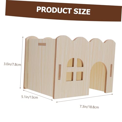 UPKOCH Mehrzweck Wellenförmiges Holzhaus für Kleintiere Hamster und Meerschweinchen Versteckspielzeug Langlebiges Holzspielzeug mit Belüftung zum Klettern und Nagen im Käfig Geeignet von UPKOCH