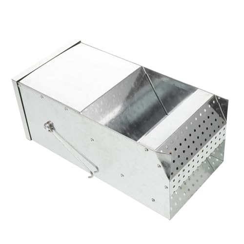 UPKOCH Metall-futterspender mit Deckel und Haken Kleiner Heufutterautomat für Kaninchen Frettchen und Andere Kleintiere Platzsparender Langlebiger Futtertrog für Käfige und Außenbereiche von UPKOCH