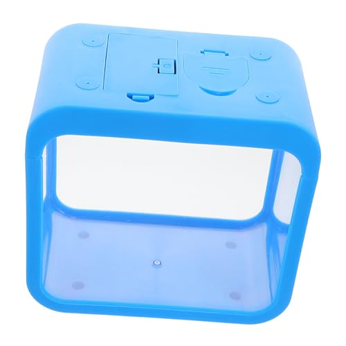 UPKOCH Mini Aquarium mit Beleuchtung Kompakter Tragbarer Fischbehälter für Kleine Fische Garnelen und Quallen Dekoratives Tisch Aquarium für Büro und Zuhause von UPKOCH
