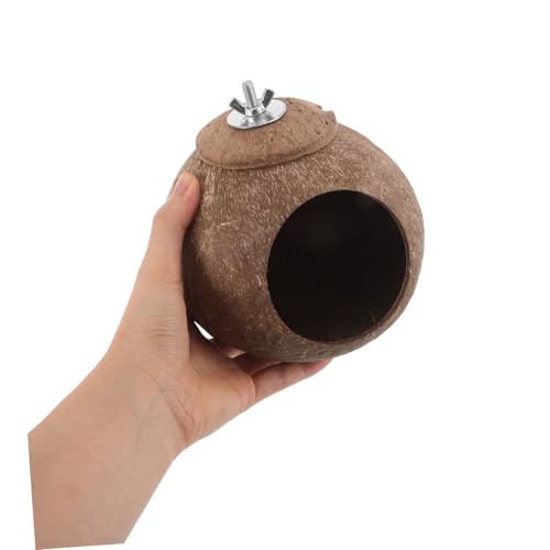 UPKOCH Kokosnuss-vogelnest Für Sittiche Nymphensittiche Unzertrennliche Und Andere Kleine Vögel Hängendes Nistkäfig Mit Natürlichem Material Und Einfacher Reinigung von UPKOCH