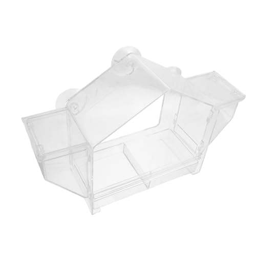 UPKOCH Outdoor -fenstervogelfutterlieber Sittichkäfig Fenster Birdfeeder Saugnapf-Fenster-vogelhäuschen Behälter Für Vogelfutter Futterautomaten Für Vögel Transparent Plastik von UPKOCH