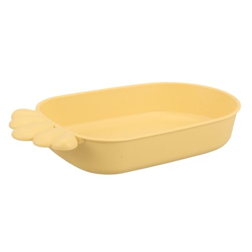 UPKOCH Papagei Badewanne Wellensittichbad Klein Für Nur Vogelbadschale Haustierwanne Becken Kompakte Vogelbadewanne Papageienzubehör Vogelbadwürfel Vogelbad Fall Yellow Plastik von UPKOCH