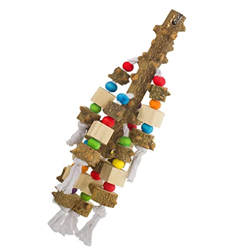 UPKOCH Holz Vogelspielzeug Für Haustiere Bunte Käfig Hängendes Spielzeug Papageienspielzeug Für Vögel Kauen Biss Spielzeug Für Papageien Und Vögel von UPKOCH