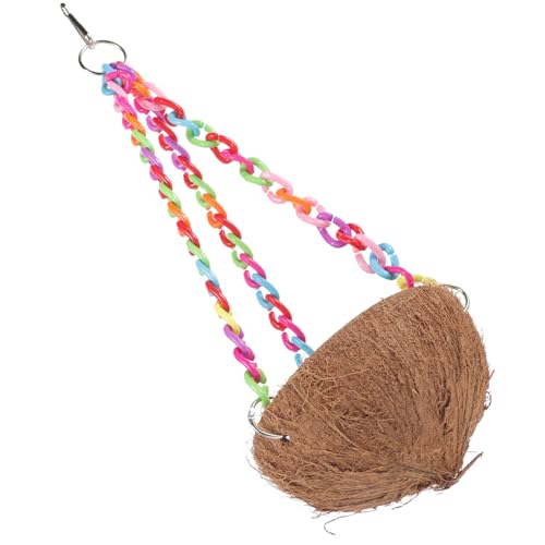 UPKOCH Papageien Hängebett aus Natürlichem Material Multifunktionale Vogel Schaukel Schlafnest Dekoratives Kokosnusssitznest mit Bunter Kette für Sittiche Kanarienvögel und Hamster UPKOCH Papageien Hängebett aus Natürlichem Material Multifunktionale Vogel Schaukel Schlafnest Dekoratives Kokosnusssitznest mit Bunter Kette für Sittiche Kanarienvögel und Hamster von UPKOCH