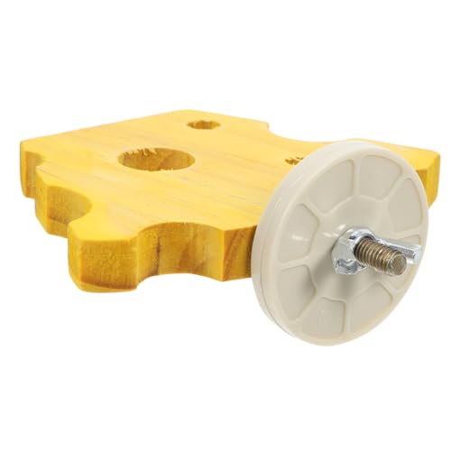 UPKOCH Papageienständerspielzeug Vogel Spielplatz Zubehör Haustier Sitzstangen für Sittiche Plattform Schlafplatz Käfig für Papageien Vogelstangen Papageienbarsch hölzern Yellow von UPKOCH