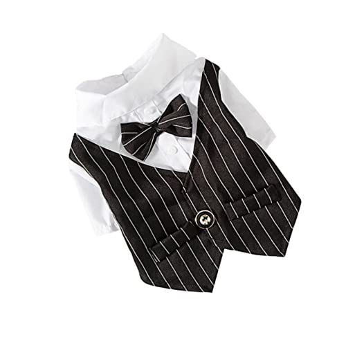 UPKOCH Party-Hundekleid drinnen Welpe Hochzeit Outfits Hundehemden Hundeanzug Hundekleidung UPS Pet-Anzug-Kostüm Hund Kleid Tuch Kleidung für Haustieranzüge Kleid für Haustieranzüge Black von UPKOCH