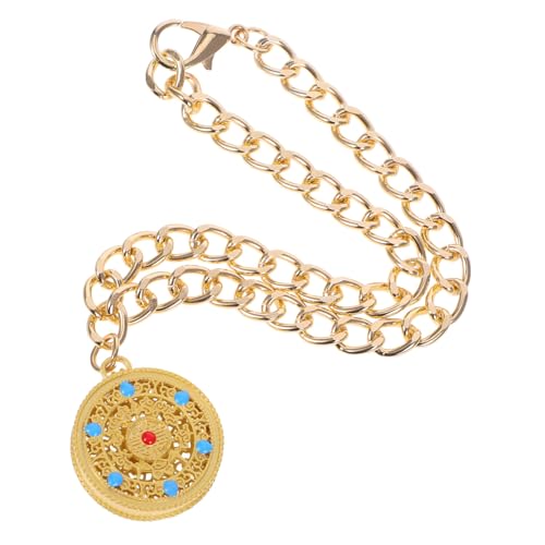 UPKOCH Pet Metall Lock -anhänger Welpen-Krawatten Haustier Halsketten Haustierschmuck Chinesisches Neujahrstierkragen Chinesischer Glücksanhänger Urlaub Halskette Golden von UPKOCH