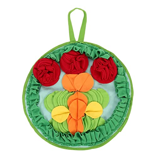 UPKOCH Pet Sniffing Pad Schnüffelkissen Für Kaninchen Hase Nahrungssuche Anregend Kaninchen Schnüffelmatte Ausbildung Heu Welpen Schnüffelmatte Schnüffelkissen Für Haustiere Samt Grün von UPKOCH
