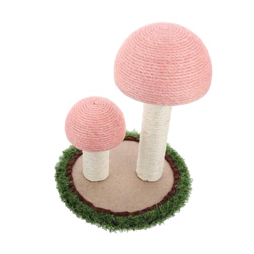 UPKOCH Pilzkatze Klettergerüst Kratzbaum Für Wohnungskatzen Aus Barsch Katzenkratzbrett Kratzen Pole Katzenspielzeug Kratzer Scratchpad Scratch Pad Planke Drinnen Mit Baumwollseil Rosa von UPKOCH