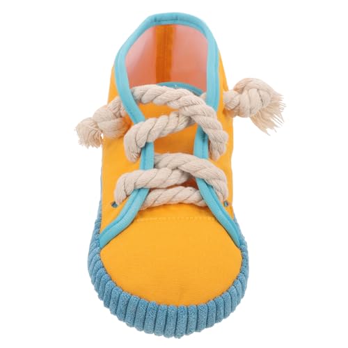 UPKOCH Quietschendes Hundekauspielzeug Schuhform aus Baumwollseil Robustes Molaren für Kleine Hunde Interaktives Belohnungsspielzeug zur Zahnpflege und Zerstörungsfreiem Training von UPKOCH