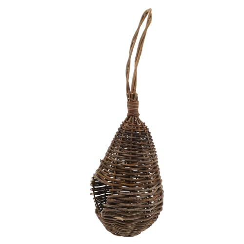 UPKOCH Rattan Vogelnest Kolibri Nest Kolibri Häuser Für Nestansicht Vogelhaus Strohnest Vogelnester Gewebtes Vogelhaus Vogelnest Gewebte Kolibri Häuser Nest Für Vögel Kaffee von UPKOCH