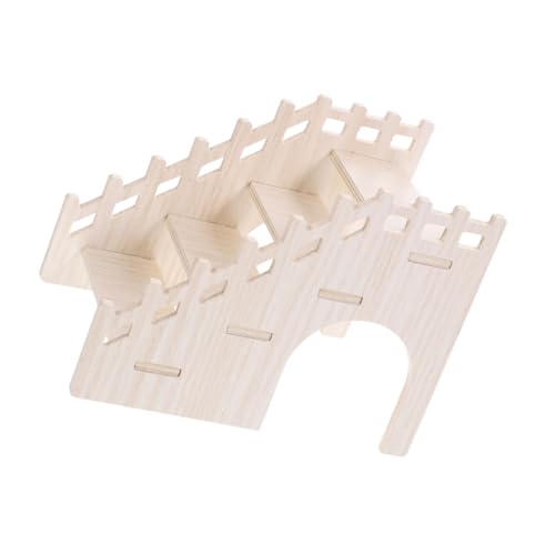 UPKOCH Rattenvorräte Hamster Hamster Spielplatz Haustier Kleintier zubehör für Hamster dekoratives Rattenversteck Kletterleiter für Haustiere hölzern Khaki von UPKOCH