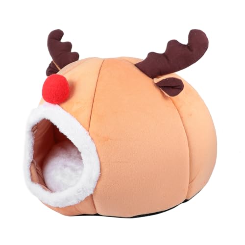 UPKOCH Rehförmiges Katzenhaus Halbgeschlossen für Weihnachten Warmes Winter Katzenbett Kreatives Haustierzelt für Katzen und Kleine Kuschelige UPKOCH Rehförmiges Katzenhaus Halbgeschlossen für Weihnachten Warmes Winter Katzenbett Kreatives Haustierzelt für Katzen und Kleine Kuschelige von UPKOCH