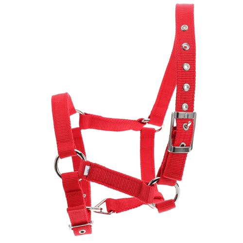 UPKOCH Reittraining für pferdegeschirr REIT zubehör Pferdeleine Wadenhalfter Kinnriemenabdeckung gepolstertes Pferdehalfter Ziegenhalfter abbrechbares Pferdehalfter Nylon rot von UPKOCH