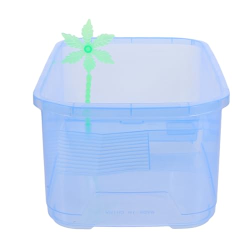 UPKOCH Reptilien Fütterungsbox aus Kunststoff Wasserdichter Schildkröten Behälter mit Sonnenterrasse Langlebig und Durchsichtig Geeignet für Schildkröten und Amphibien Kleines Blaues UPKOCH Reptilien Fütterungsbox aus Kunststoff Wasserdichter Schildkröten Behälter mit Sonnenterrasse Langlebig und Durchsichtig Geeignet für Schildkröten und Amphibien Kleines Blaues von UPKOCH