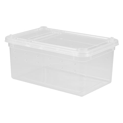 UPKOCH Wiederverwendbarer Reptilienkoffer Kunststoff Reptilienbox Für Kleine Tiere Zuchtbehälter Transparent Geeignet Für Geckos Spinnen Und Schildkröten von UPKOCH