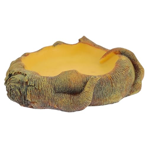 UPKOCH Reptilien Wasserschale aus Premium Harz Sichere Trink Futterstation für Eidechsen und Schildkröten Naturgetreues Holzmaserungsdesign Einfach zu Reinigen für Terrarien und UPKOCH Reptilien Wasserschale aus Premium Harz Sichere Trink Futterstation für Eidechsen und Schildkröten Naturgetreues Holzmaserungsdesign Einfach zu Reinigen für Terrarien und von UPKOCH