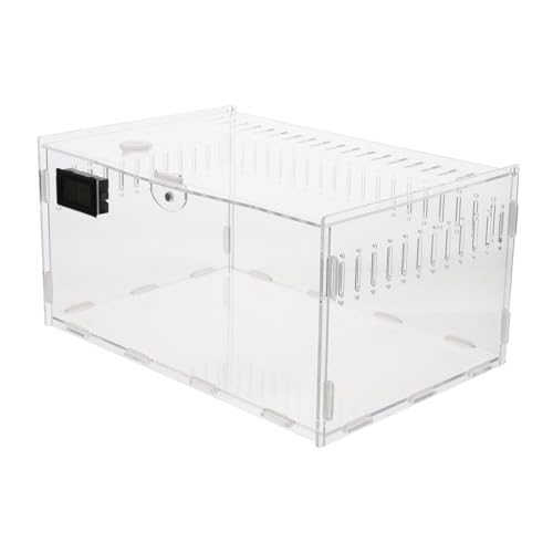 UPKOCH Reptilienkäfig mit Temperatur und Feuchtigkeitsmesser Transparent Leicht und Tragbar Geeignet für Schlangen Eidechsen Spinnen und Einsiedlerkrebse als Terrarium und Aufzuchtbox UPKOCH Reptilienkäfig mit Temperatur und Feuchtigkeitsmesser Transparent Leicht und Tragbar Geeignet für Schlangen Eidechsen Spinnen und Einsiedlerkrebse als Terrarium und Aufzuchtbox von UPKOCH