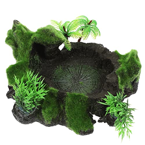 UPKOCH Reptilienschale Aus Harz Verschleißfest Reptilienschale Reptilienfutterschale Sichere Wasserschale Reptilienschale Verschleißfest Terrarium Reptilienschale von UPKOCH