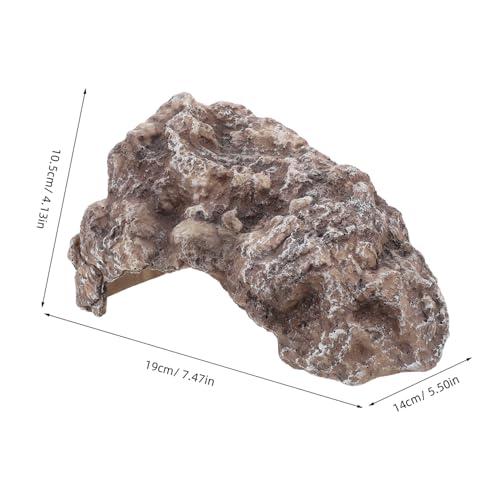 UPKOCH Reptilienversteck aus Widerstandsfähigem Resin Natürliche Felsenoptik Langlebige Höhle für Echsen Schildkröten Schlangen und Terrarien Deko Robust und von UPKOCH