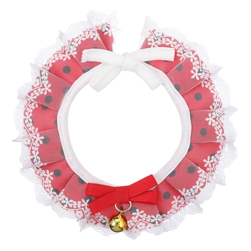 UPKOCH Rotes mit Spitzen Schleife und Glöckchen Verstellbarer für Kostüm Weihnachtsfeier Geburtstagsfeier und Tägliches Tragen UPKOCH Rotes mit Spitzen Schleife und Glöckchen Verstellbarer für Kostüm Weihnachtsfeier Geburtstagsfeier und Tägliches Tragen von UPKOCH