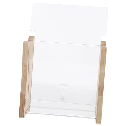 UPKOCH Rutin-Hühnerfutter vogelfutterspender vogelfutterhäuschen vogelfutterstelle Essen Hühnerfutterautomaten kein Abfall Transparente Feeder Rutin-Hühnerkäfig-Futterspender Acryl Beige von UPKOCH