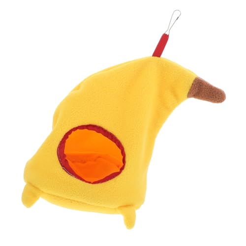 UPKOCH Schlafsack Vogelnest meerschweinchen Bett Spielzeugtransportbox für Haustiere kleine Tierpee-Pads Tragetasche für Kleintiere Kauen Molar Sticks Dickes Vlies Yellow von UPKOCH