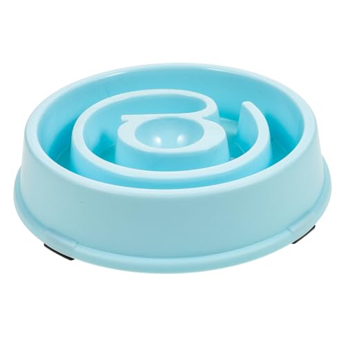 UPKOCH Slow Feed Pet Bowl Welpen Hundenapf Slow Feeder Hundenäpfe Tierfutterbehälter Edelstahl Hund Slow Feeder Bowl Slow Feeding Pet Bowl Slow Feeding Dog Bowl Slow Eating Dog Bowl Blau von UPKOCH