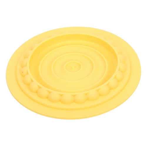UPKOCH Slow Feeder Napf für Katzen und Hunde rutschfeste Leckmatte für Nassfutter Langsames Fressen Anti verschütten Leicht zu Reinigen Gelb für Kontrollierte Fütterung und Saubere von UPKOCH