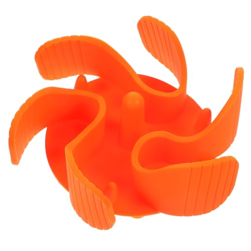 UPKOCH Slow Feeder Napfeinsatz für Hunde Langsames Fressen rutschfest Hygienisch Geeignet für Nass und Trockenfutter Einfache Verhindert Verschlucken und Überfressen Orange Rot von UPKOCH